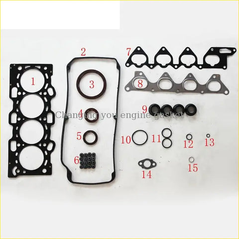 Black rubber gasket set with metal flanges for mitsubishi mirage fto coupe lancer 1.8 4g93 4g92 engine head replacement