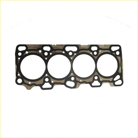 Black rubber gasket with four circular openings and metallic base for gasket pro mitsubishi space runner 4g63 cylinder head