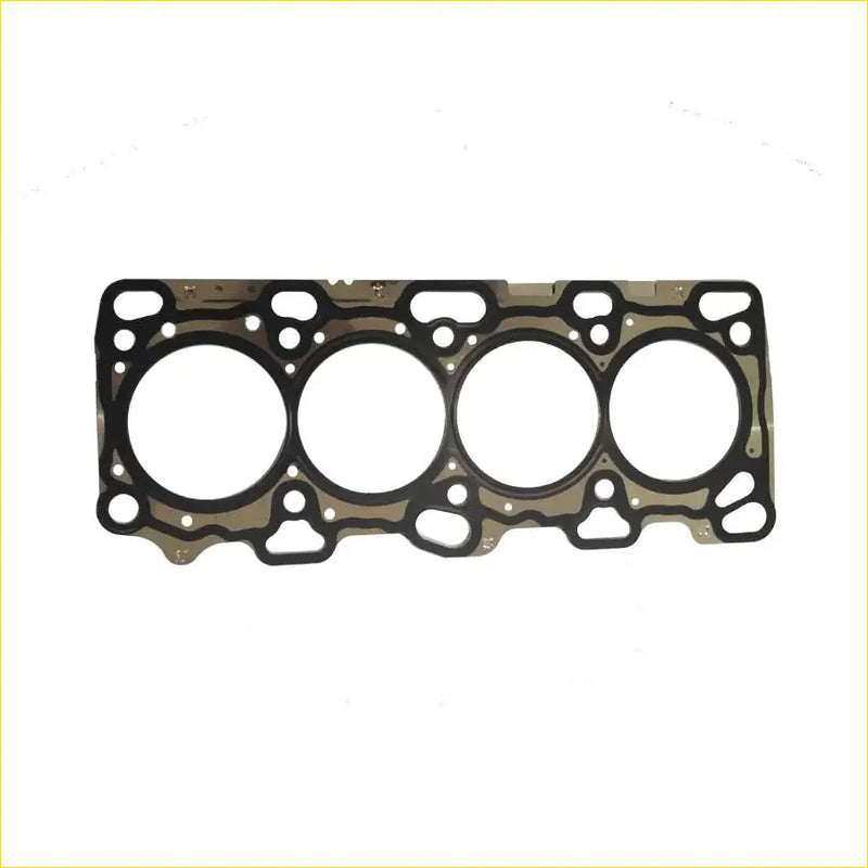 Black rubber gasket with four circular openings and metallic base for gasket pro mitsubishi space runner 4g63 cylinder head