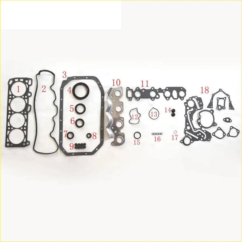 Black rubber gasket set with metallic parts and circular seals for mitsubishi space wagon eclipse i 1.8 4g37 g37b md997479