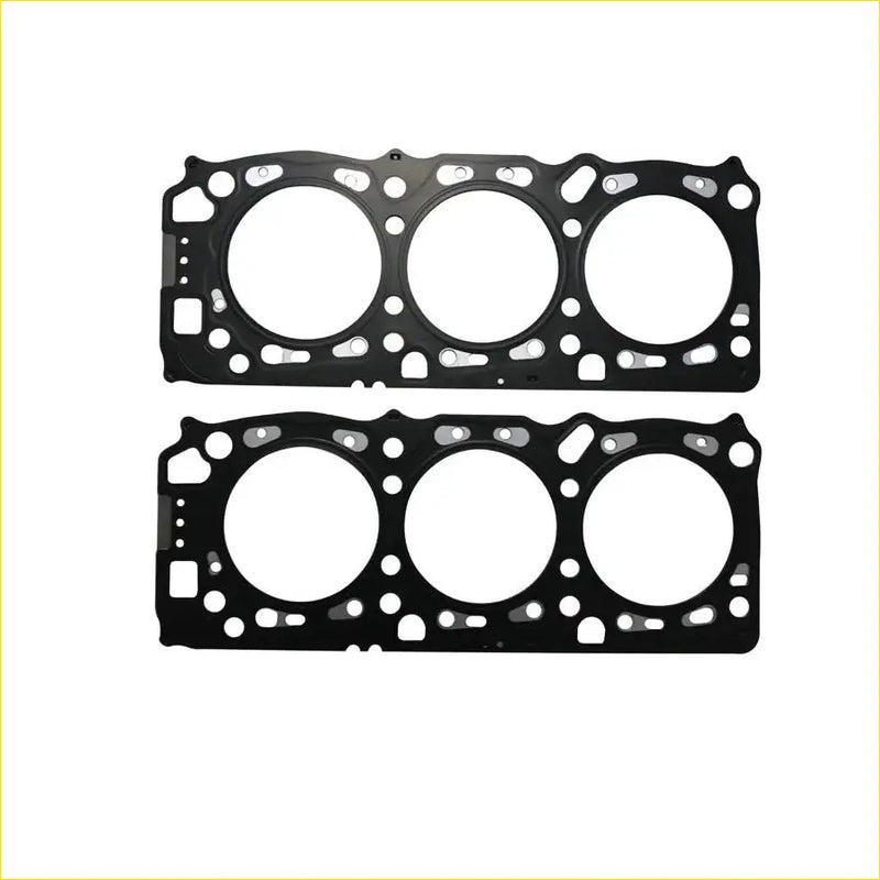 Black metal engine head gaskets with three circular openings for mitsubishi pajero ii v43 and 3000 gt coupe 6g72