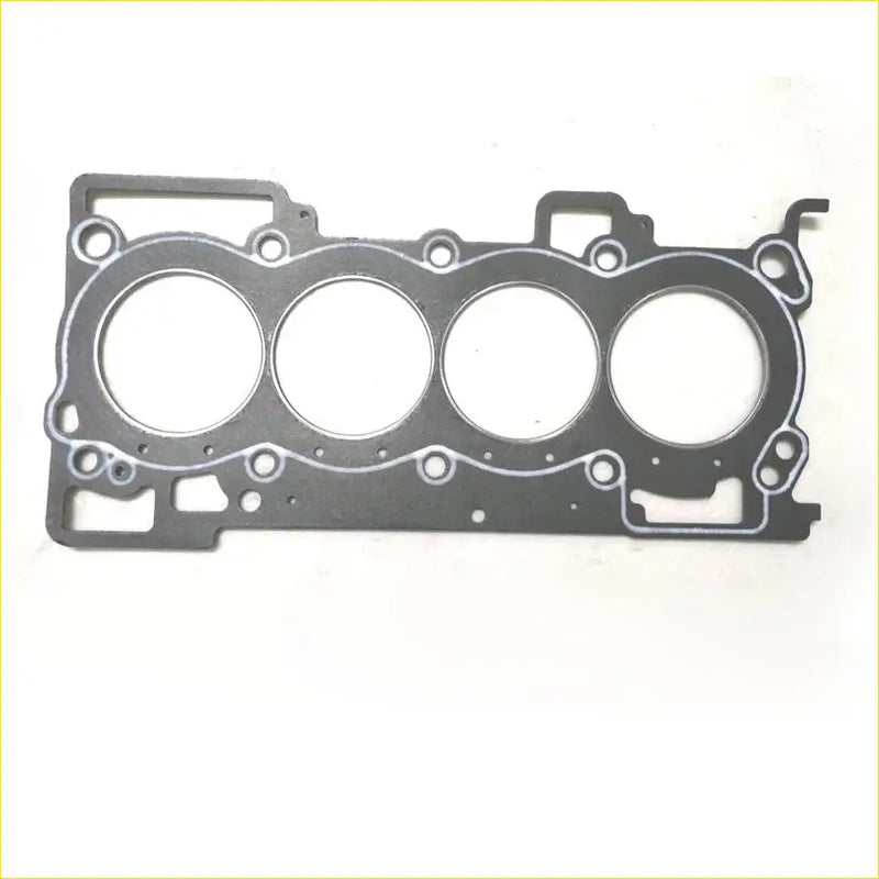 Black engine head gasket with four circular openings and metallic finish for nissan qashqai x-trail tiida sentra