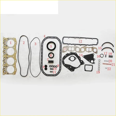 Black rubber gasket set with metallic components for gasket pro use on opel campo suzu kb holden bedford brava jackaroo 2.2 c223 metal set