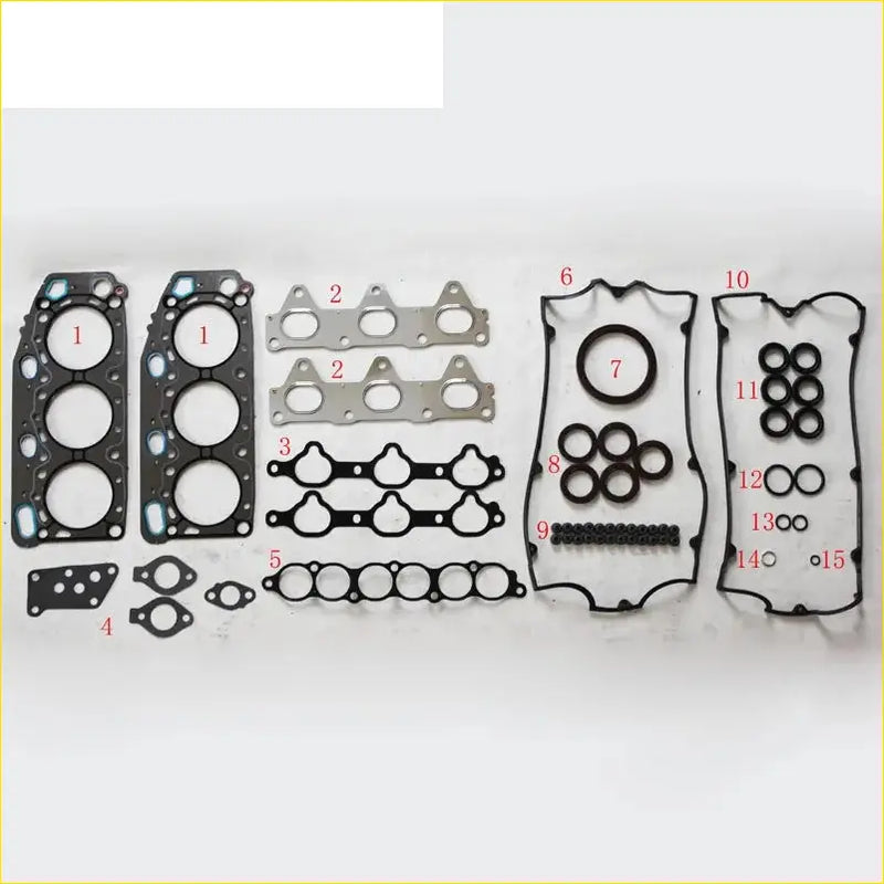 Black rubber gaskets and metal valve cover parts for proton perdana mitsubishi galant 2.0 6a12 engine seal kit