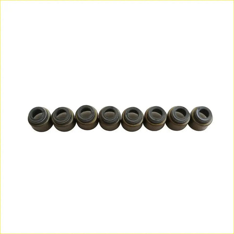 Set of eight dark metallic gasket pro r2 rf valve stem oil seals with black rubber gaskets for mazda e2200 bus