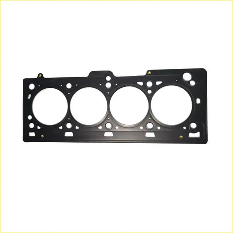 Black metal cylinder head gasket with four circular openings and bolt holes for Renault Megane II K4M engine use