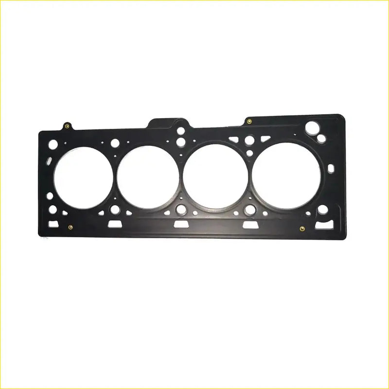 Black metal cylinder head gasket with four circular openings and bolt holes for Renault Megane II K4M engine use