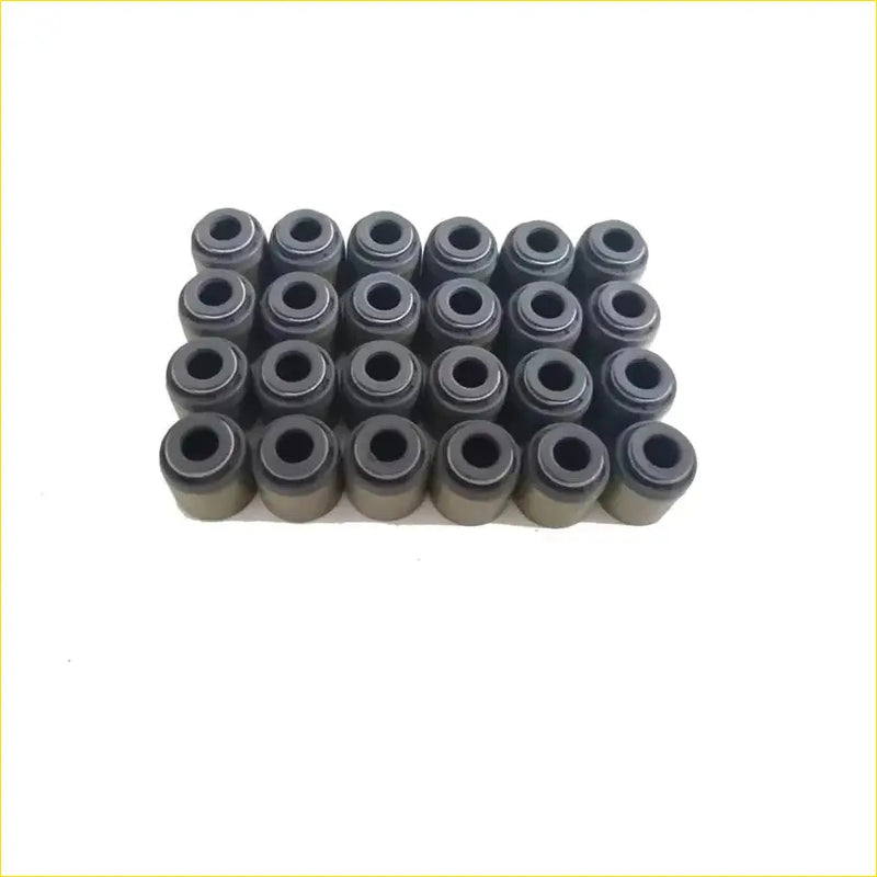 Set of 24 black cylindrical engine valve stem oil seals for gasket pro used in mitsubishi montero pajero 6g72 6g74 engines