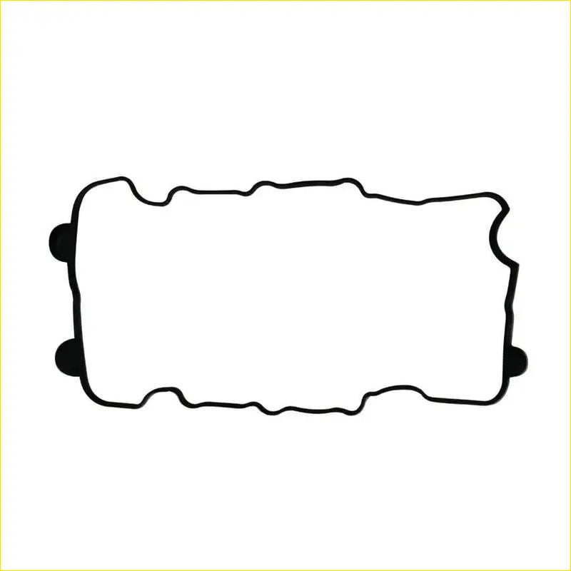 Black rubber engine head gasket with irregular edges and two circular tabs for gasket pro sr20de nissan sentra rocker cover