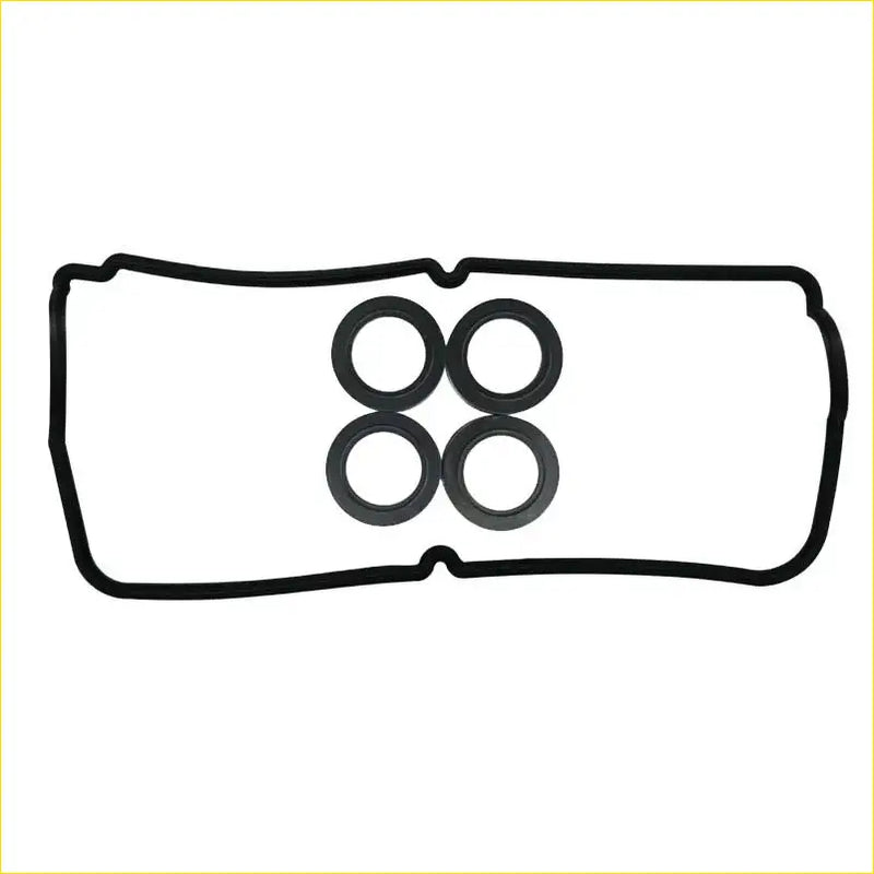 Black rubber engine head gasket set with four circular seals for suzuki baleno 16l and maruti gypsy 13l engines