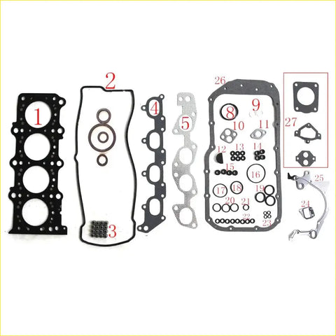 Black rubber gasket set for engine components in gasket pro suzuki vitara sx4 gy escudo grand j20a metal full set