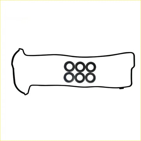 Black rubber rocker cover gasket with six circular seals for toyota altezza and lexus is 200 1gfe engine