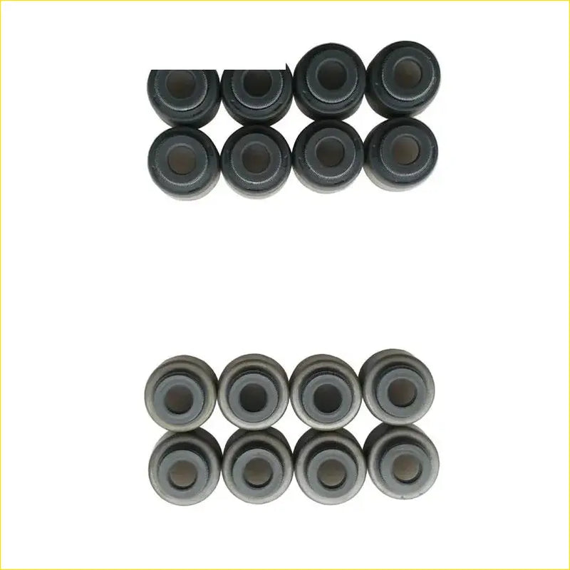 Black and silver engine valve stem oil seals arranged in two rows for gasket pro toyota corolla carina sprinter 16v 90913-