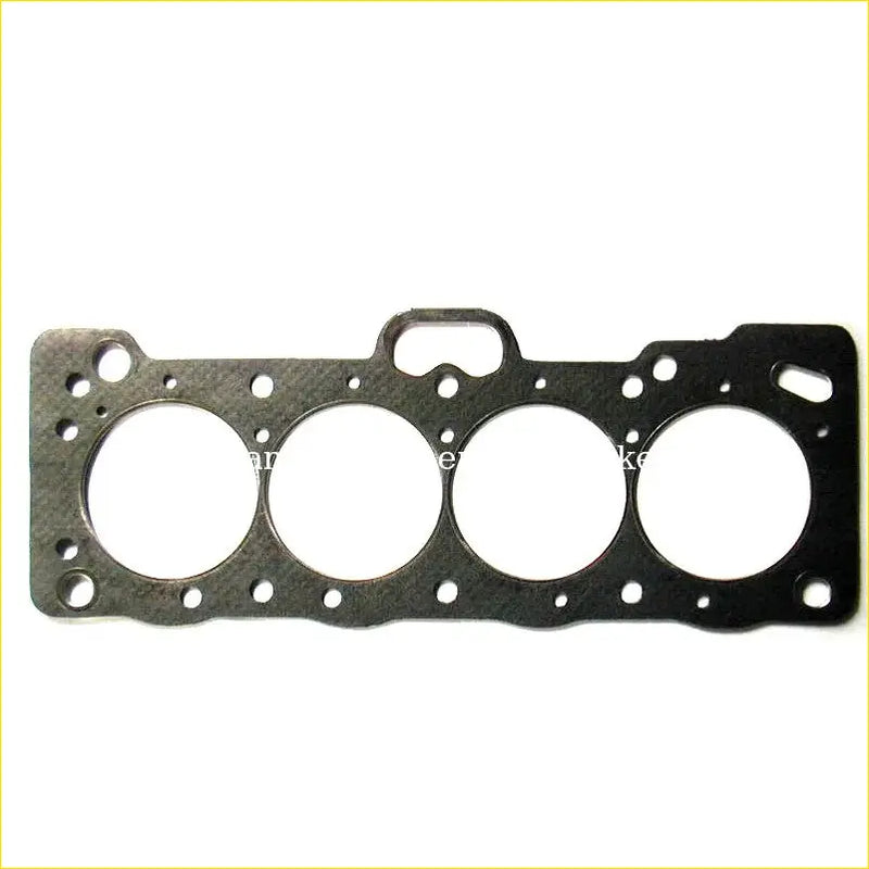 Black rectangular metal engine head gasket with four circular openings for toyota corona carina 1.6l 4al 4ac 4a-lc