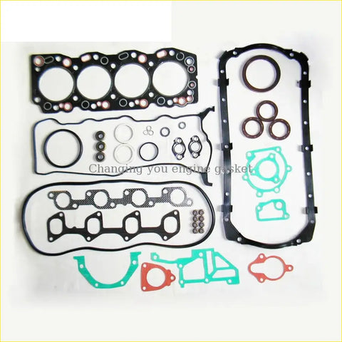 Black and teal full gasket set for toyota cressida hilux ii land cruiser 2.4l 2lt with various shapes and materials