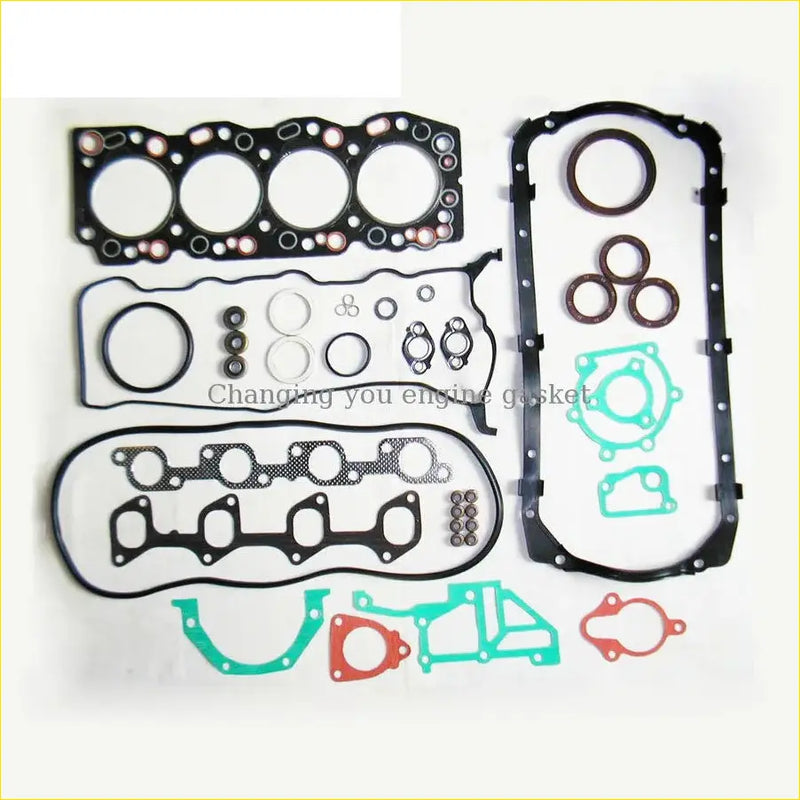 Black and teal full gasket set for toyota cressida hilux ii land cruiser 2.4l 2lt with various shapes and materials