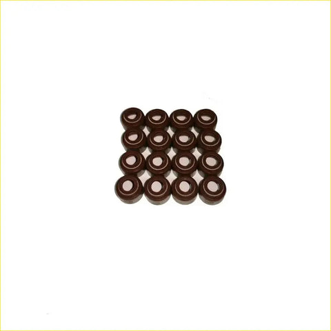 Set of sixteen dark brown glossy valve stem oil seals for toyota dyna 200 platform 4.1 tdi 15b gasket pro