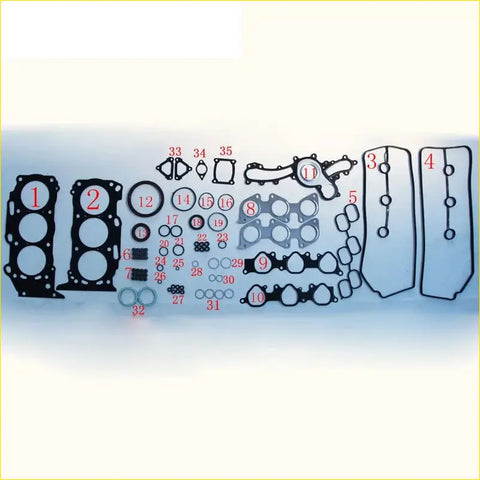 Black rubber gasket set for toyota land cruiser hilux iii 4runner 4.0l 1gr 1grfe full engine gasket kit