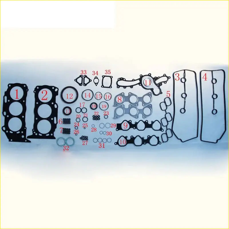 Black rubber gasket set for toyota land cruiser hilux iii 4runner 4.0l 1gr 1grfe full engine gasket kit