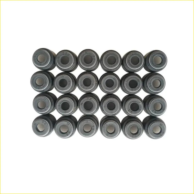 Set of twenty black metallic valve stem oil seals for gasket pro vq23de nissan teana j31z 2.3l v6 24v
