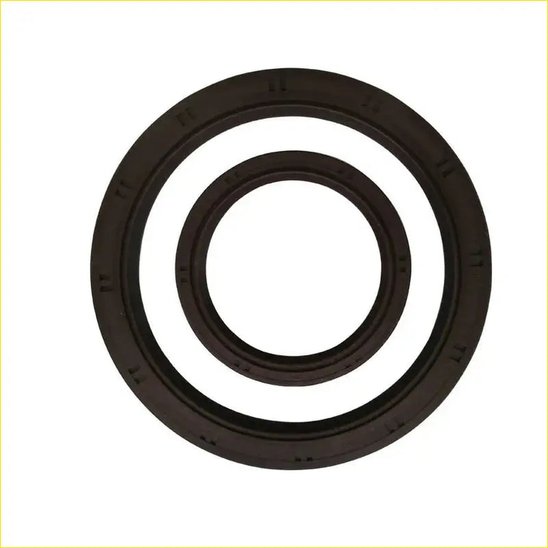Black rubber crankshaft oil seal ring with concentric design and embossed markings for nissan navara frontier king-cab