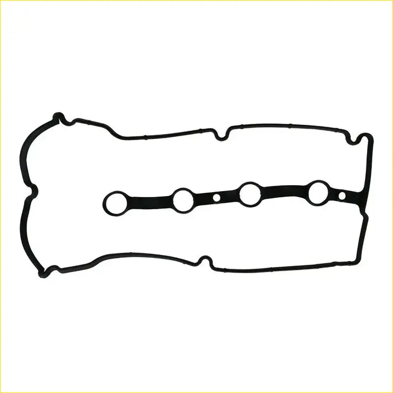 Black rubber valve cover gasket with five circular openings for mazda protege 16v dohc rocker cover gasket pro