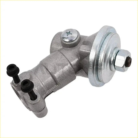Silver metallic brake master cylinder with hexagonal bolt and black fasteners for redmax bcz260s gear box