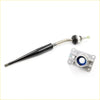 Black and silver manual transmission gear box lever with metallic bracket and blue bearings for toyota hilux 2005-2015