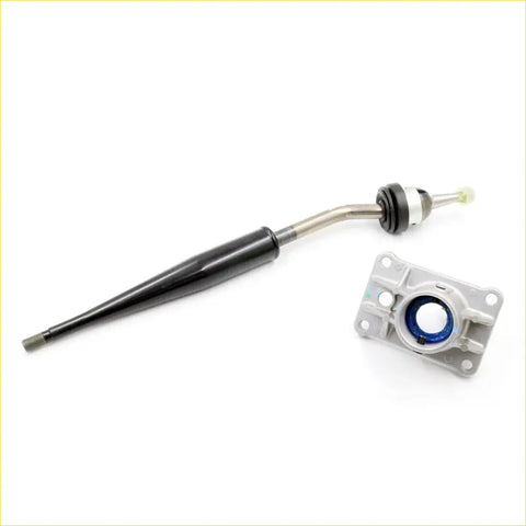 Black and silver manual transmission gear box lever with metallic bracket and blue bearings for toyota hilux 2005-2015