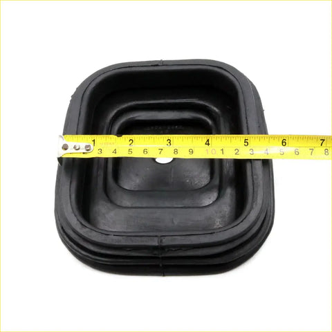 Black rubber engine mount with concentric square grooves and central hole for nissan patrol maverick gear lever cover shift boot
