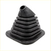 Black rubber gear lever cover shift boot with conical top and ribbed design for toyota hilux single cab 1997-2005