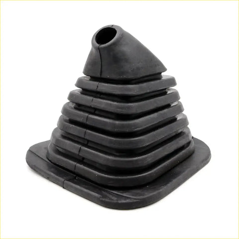 Black rubber gear lever cover shift boot with conical top and ribbed design for toyota hilux single cab 1997-2005