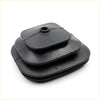 Black rubber universal gear box boot for Nissan Patrol Maverick 1987-1997 gear lever shift use, back side view