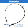Black rubber-coated gear shift cable for toyota sienna 2004-2010 with metal fittings and threaded end backside view
