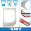 Silver metallic gear shift frame trim cover for toyota tundra 2014-2021 with red adhesive strips for easy application
