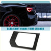 Black textured gear shift frame trim sticker cover with sleek modern design for toyota tundra 2014-2021