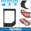 Black carbon fiber gear shift frame trim sticker cover with red adhesive backing for toyota tundra 2014-2021 interior