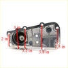 Silver metallic gear shift housing with molded contours and bolt holes for mitsubishi triton l200 4d56 1989-1995
