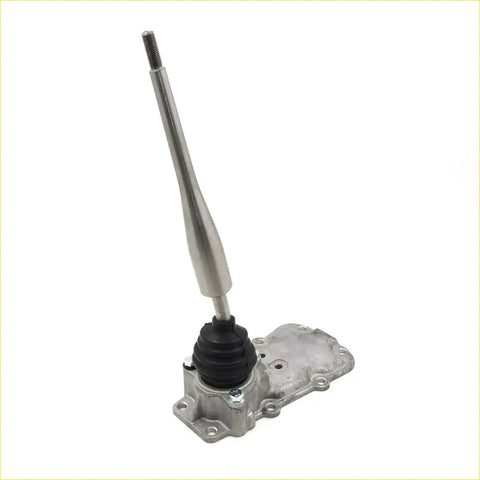 Silver metallic gear shift lever with black rubber boot and mounting plate for mitsubishi triton l200 mk ute 2.4l