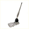 Silver metallic gear shift lever with black rubber boot and mounting plate for mitsubishi triton mk l200 1996-2004
