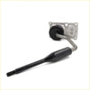 Black coated metal gear shift lever with silver mount and rubber boot for nissan navara d21 1986-1997