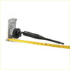 Black and silver gear shift housing with rectangular bracket for nissan navara d22 terrano 1997-2004 back side view