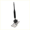 Black rubber-coated metal gear shift housing with silver mounting plate for Nissan Navara D22 Terrano 97-04 back side