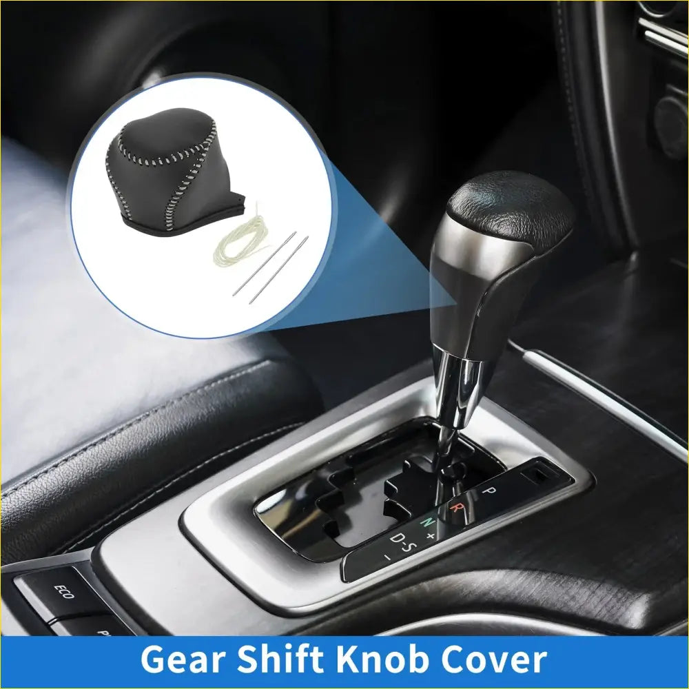 Gear Shift Knob Cover for Toyota CH-R 2017-2021 Black Beige Faux - Interior Accessories
