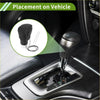 Black gear shift knob cover for Toyota CH-R 2018-2022 with stitched faux leather and metallic base detail