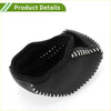 Black leather slip-on moccasin with white stitching and perforated lining shown as gear shift knob cover for toyota rav4