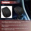 Black faux leather handbrake lever cover with gold stitching for toyota rav4 gear shift knob cover use
