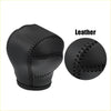 Black leather gear shift knob cover trim for Toyota Sienna 2021-2022 with precise stitching details