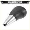 Black textured leather gear shift knob with polished chrome base for toyota avalon 2007-2018