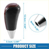 Black and brown leather wrapped gear shift knob with silver metallic base for toyota land cruiser 2016-2021